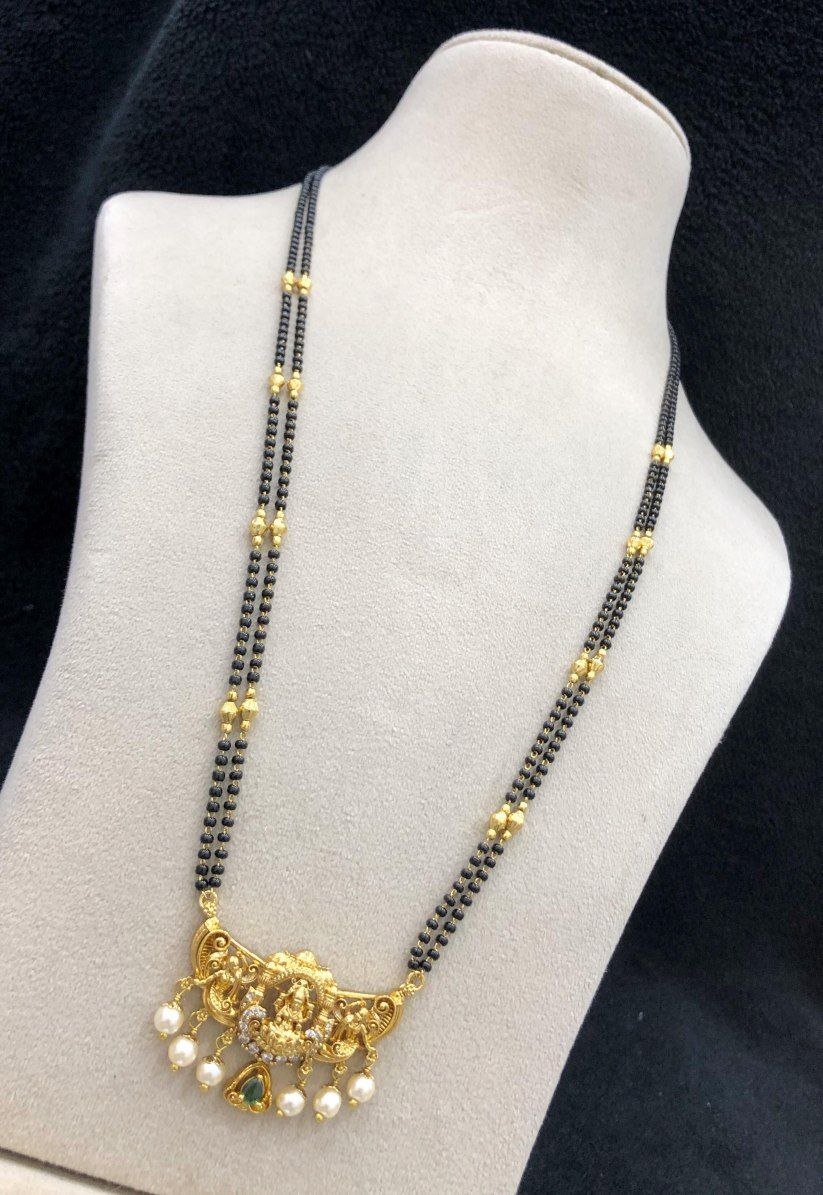 Lakshmi Pearl CZ AD Stone Mangalsutra